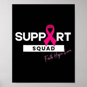Poster Soutien du guerrier du cancer du sein Équipe du ca