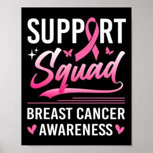 Poster Soutien Équipage jumelé Famille Cancer du sein