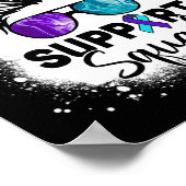 Poster Soutien Équipe Messy Bun Prévention du suicide (Coin)