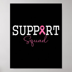 Poster Soutien Équipe Pink Ribbon Tee Pour Les Événements