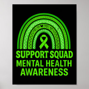 Poster Soutien Équipe Tournesol Cheveux Santé mentale