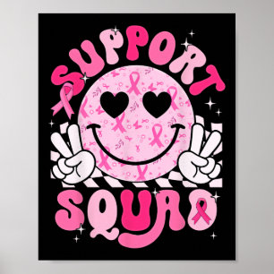 Poster Soutien Escouade Sourire Visage Cancer du sein Sen