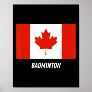 Poster Soutien patriotique Badminton Canada Équipe Sport