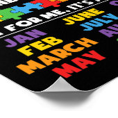 Poster Soutien sensibilisation sur l'autisme Autisme Enfa (Coin)