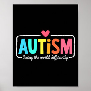 Poster Soutien sensibilisation sur l'autisme Voir Le Mond