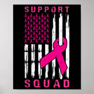 Poster Soutien Squad Cancer du sein - Pink Support Squad