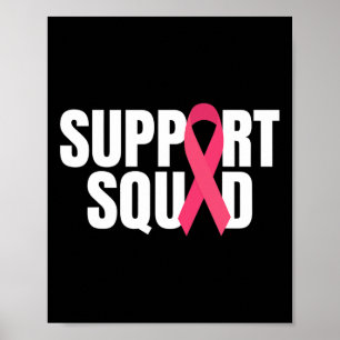 Poster Soutien Squad Pink Ribbon Sensibilisation au cance