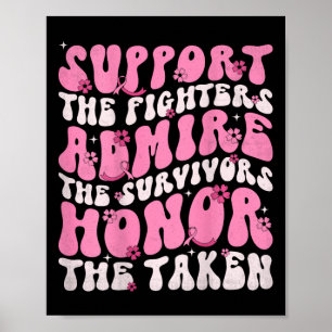 Poster Soutien Super rétro Femmes Sensibilisation au canc