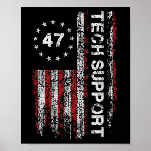 Poster Soutien technique Drapeau États-Unis Maison Blanch