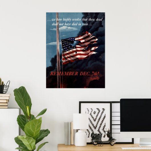 Poster Souvenez-vous du 7 décembre (Bureau à domicile)