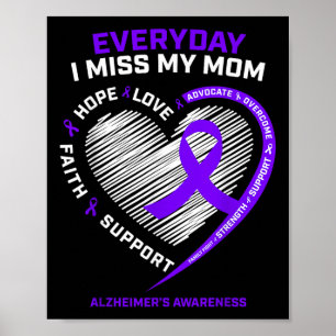 Poster Souvenir aimant pourpre Mère Manque Ma Mère Heimer