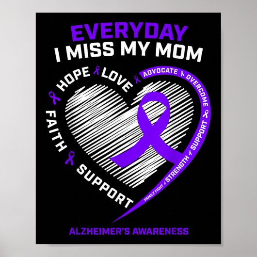 Poster Souvenir aimant pourpre Mère Manque Ma Mère Heimer (Devant)