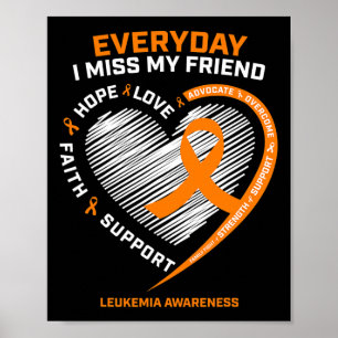 Poster Souvenir Amour Mémoire De Mon Ami Leucémie Ts