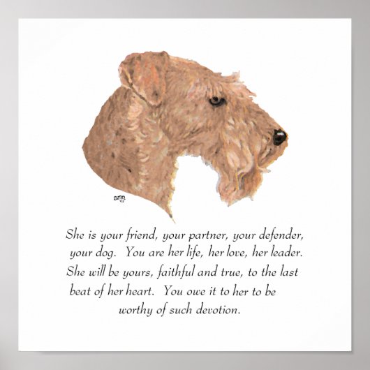 Poster Souvenir, chienne (Devant)