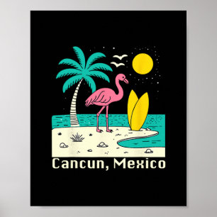 Poster Souvenir de Cancun Mexique Famille Correspondante