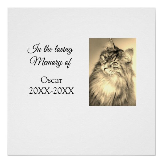 Poster souvenir de deuil affectueux funéraire ajouter nom (Devant)