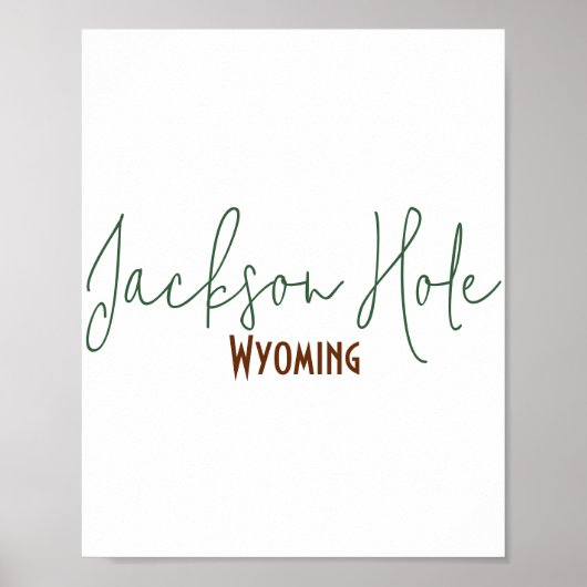 Poster Souvenir de Jackson Hole, Wyoming (Devant)