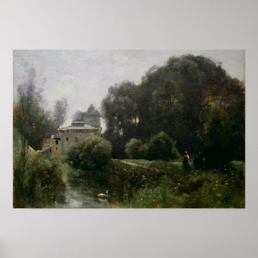Poster Souvenir de la Villa Borghèse, 1855 (Devant)