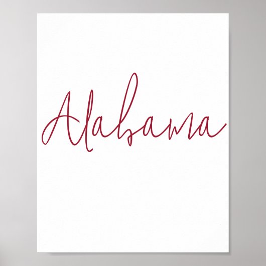 Poster Souvenir de l'État de l'Alabama (Devant)