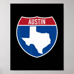 Poster Souvenir de vacances sur l'autoroute Interstate à