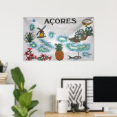 Poster souvenir des Açores (Bureau à domicile)
