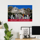 Poster Souvenir photo personnalisable Mount Rushmore (Bureau à domicile)