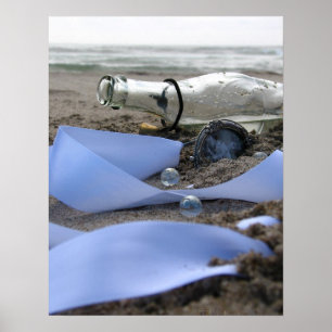 Poster Souvenirs dans une bouteille
