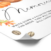 Poster Souvenirs de café citrouille avec la mariée (Coin)