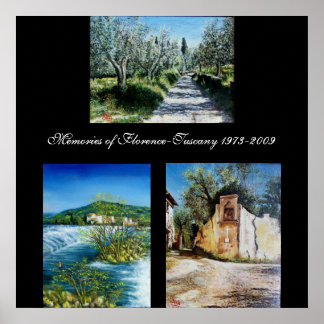 Poster Souvenirs de Florence-Toscane