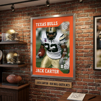 Poster Souvenirs de football de dernière année sur mesure