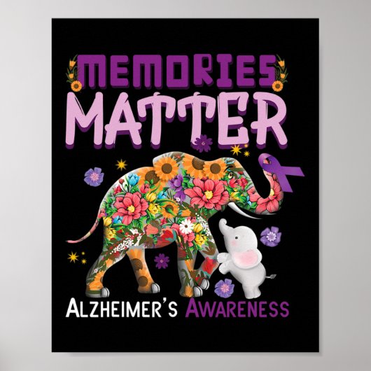 Poster Souvenirs de l'éléphant Alzheimer Alzheimer Alzhei (Devant)