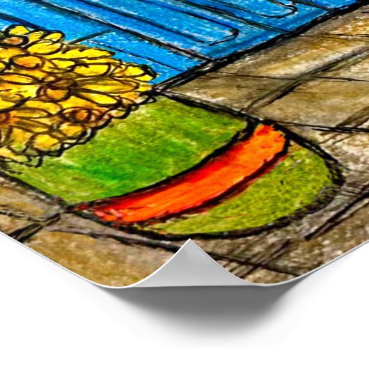 Poster Souvenirs de Provence Imprimer par Lisa Lor (Coin)