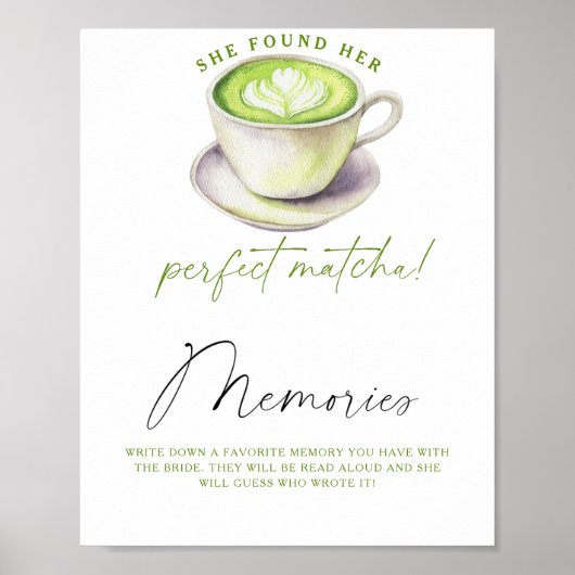 Poster Souvenirs de thé matcha avec la mariée (Devant)