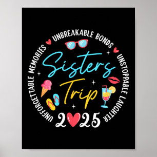 Poster Souvenirs de voyage des filles Sistes Trip 2025