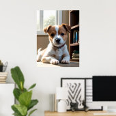 Poster Souvenirs du matin avec animal de compagnie (Bureau à domicile)