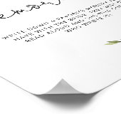 Poster Souvenirs floraux rose avec la mariée (Coin)