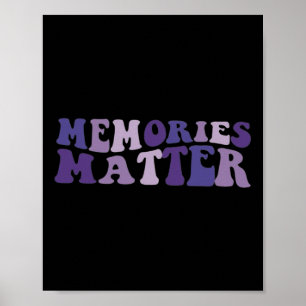 Poster Souvenirs importants Alzheimer Cerveau soutien