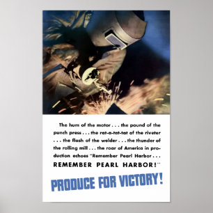 Poster Souviens-toi de Pearl Harbor ! Produisez Pour La V