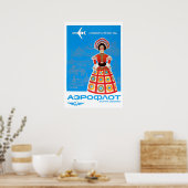 Poster Soviet Airlines. (Cuisine)