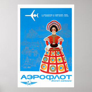 Poster Soviet Airlines.