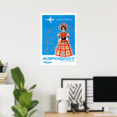 Poster Soviet Airlines. (Bureau à domicile)