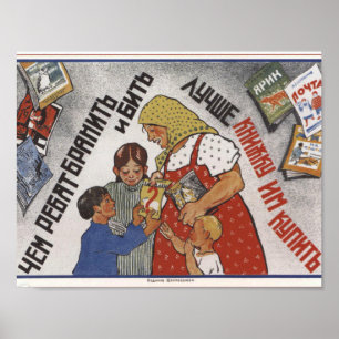 Poster Soviet Book Advertisement