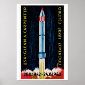 Poster Soviet Rocket Launch 1962 Astronaut - Matchbox (Devant)