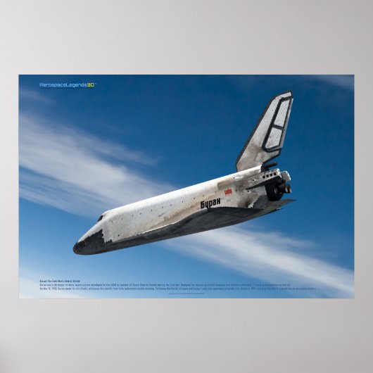 Poster Soviet Space Icon: Buran Reentry (Devant)