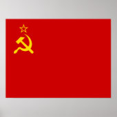 Poster Soviet Union Flag, USSR, CCCP, Communism, Lenin (Devant)