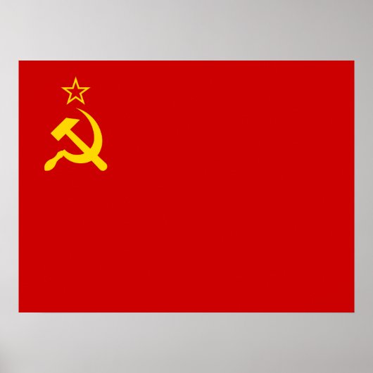 Poster Soviet Union Flag, USSR, CCCP, Communism, Lenin (Devant)