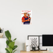 Poster soviétique "Vous Obtenez Ce Pour Quoi Vous  (Bureau à domicile)