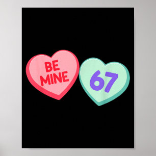Poster Soyez à moi 67 Citation de cœur de mème de la Sain