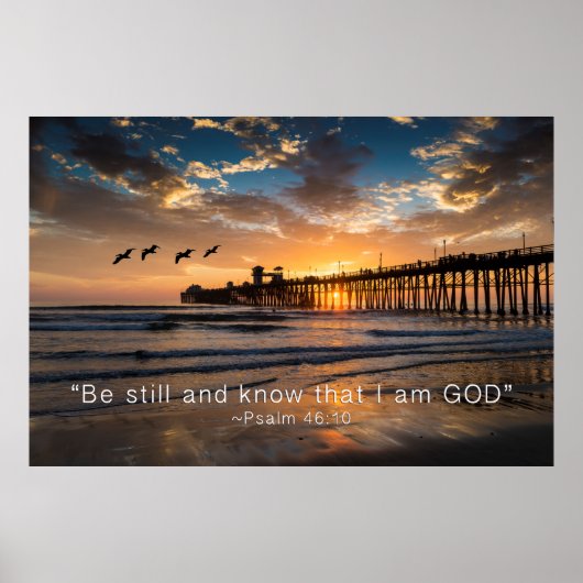 Poster Soyez calme et sachez que je suis DIEU (Devant)