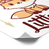 Poster Soyez Courageux Petit Une Tribale Fox Cute Nursery (Coin)